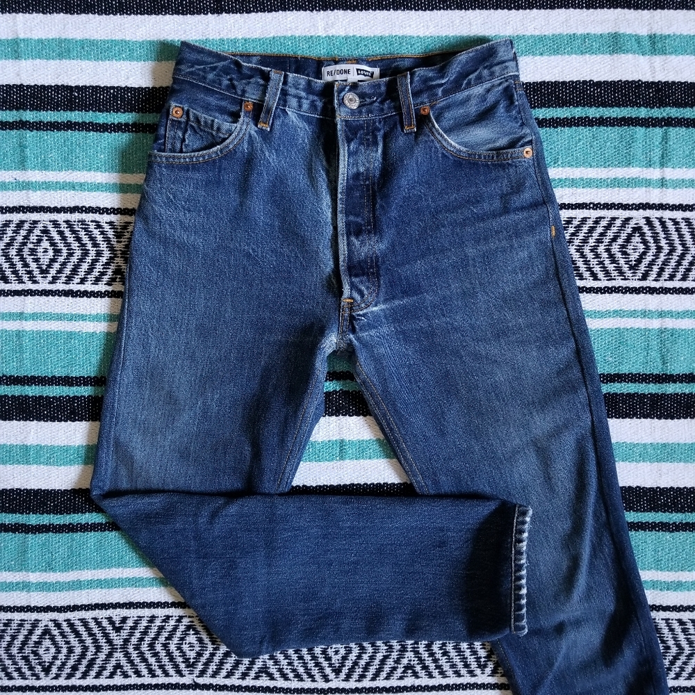 Re/Done High Rise Women Jeans - Blue